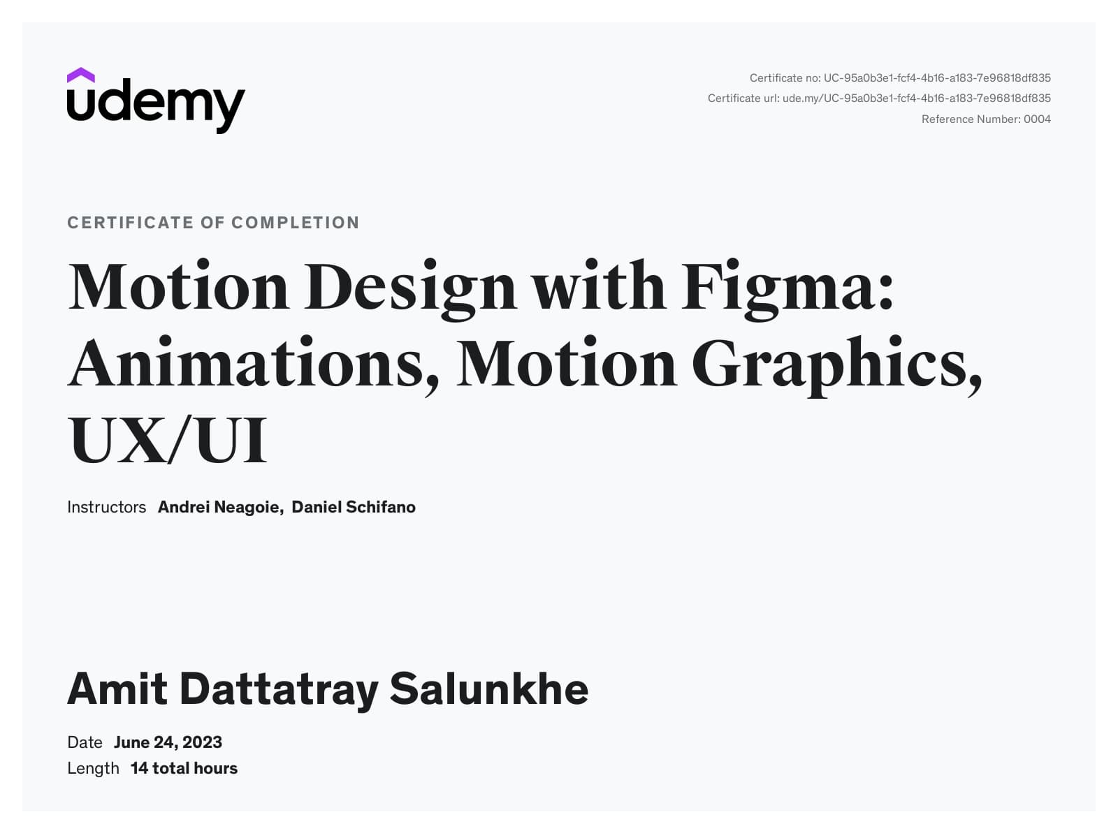 Motion Design with Figma: Animations, Motion Graphics, UX/UI certificate